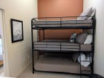 Triple tier full size bunk bed