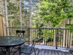 Private deck with BBQ grill and peaceful forest views