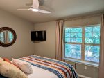 Smart TV and ceiling fan in the Master bedroom on the Third floor