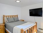 Queen size bed in the Guest bedroom