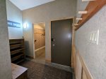 Main entry area with a large closet for gear, jackets, and more