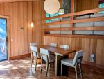 Spacious dining table with seating for 6