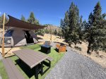 Glamping Ridge - Couple`s Dome F3 Propane Fire table and BBQ