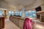 Family room has plenty of seating for movies and Netflix binging.