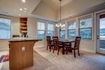 Dining room and kitchen area.