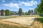 Gather your friends and family for volleyball fun in the sand