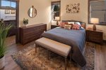 Master bedroom with Queen bed and en suite bathroom