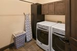 Full size clothes washer and dryer, as well as ironing board and iron