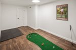 Bonus room to practice putting skills or yoga