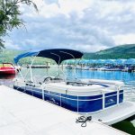 Rent a pontoon boat at the Dover Bay Marina thru Sandpoint Watersports.