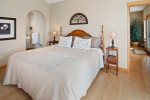 Guest house bedroom with King bed in suite. 