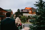 Bride Walking From Lower Resort to SkyView