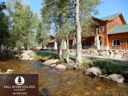 Riverfront condo next to firepit and grill. 5-minute walk into downtown Estes Park!