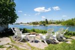 Waterside fire pit