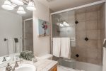 Second Guests Bathroom -Toilet, combination Tub/Shower 