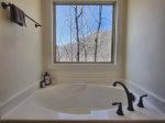 Main Level- Master BedroomBathroom- Garden Tub with Mountain View