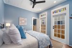 Master Bedroom has king bed