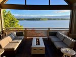Sunrise Water View with Fire Table on Main Level Deck 