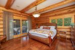 Bedroom 1 - Primary on Main Level King w/ Private Screen Porch Lake Views