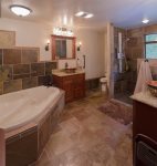 Master Bath with tub and walk in shower