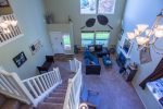 A look from above, lots of room to lounge or rumble about. 