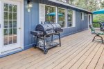 BBQ: one side is charcoal one side is propane 