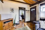 Entry to home with smart TV and DVD player