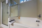 Large soaking tub