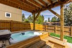 Large deck space for lounging and a 4 person hot tub 