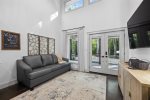 White Wood - open concept kitchen and living room