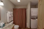 Main Level Bathroom with Washer and Dryer.