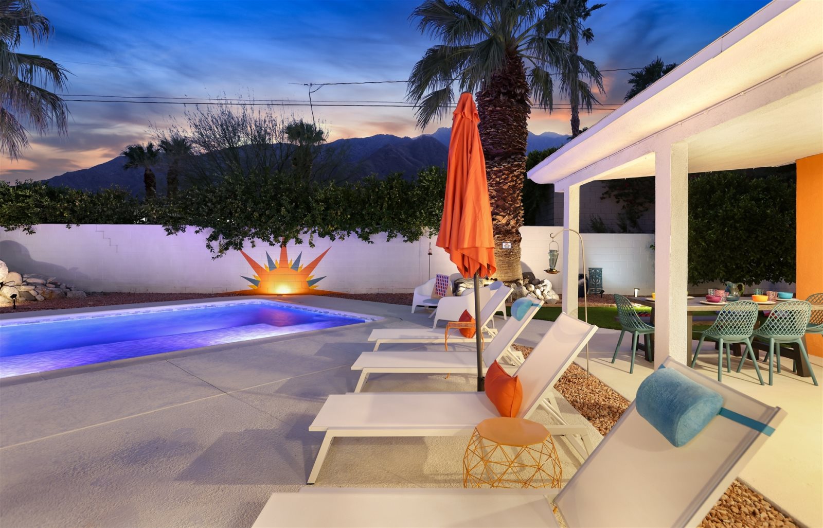 Poolside In Little Tuscany Palm Springs Vacation Rental Poolside