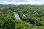 NEARBY TOCCOA RIVER SEEN FROM MAIN LVL DECK RAILING