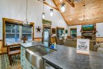 KITCHEN ISLAND w/WIDE FARMHOUSE SINK