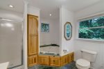 MAIN LVL KING SUITE FULL BATHRM w/GARDEN TUB & STEP-IN SHOWER