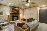 D/STAIRS ENTERTAINMENT AREA w/GAS LOG FIREPLACE