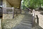 STEPING DOWN TO TERRACE LEVEL DECK