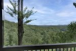 OFF THE RAILS TERRACE VIEW OF MOUNTAIN RANGE & LAKE BLUE RIDGE 