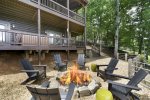 FIRE PIT TO TERRACE DECK VIEW