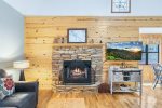CONVENIENT GAS LOG FIREPLACE