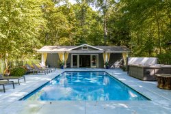 Stunning Pool Deck, Private Gym, Secluded Location, Close to the Lake!