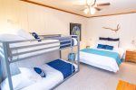 Third bedroom with a Queen bed and bunks