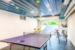 Indoor ping pong table perfect for a rainy day