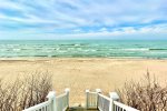 Beautiful beaches just 550 feet away from both homes