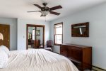 Spacious upstairs bedroom with King bed