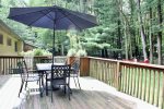 Outdoor dining on the back patio