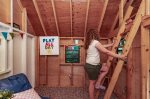 Loft space in the woodland playhouse