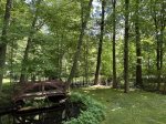 Beautiful bridge off the side of the home 