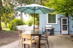 Enjoy a meal at the outdoor table