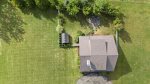 Aerial footage of the property